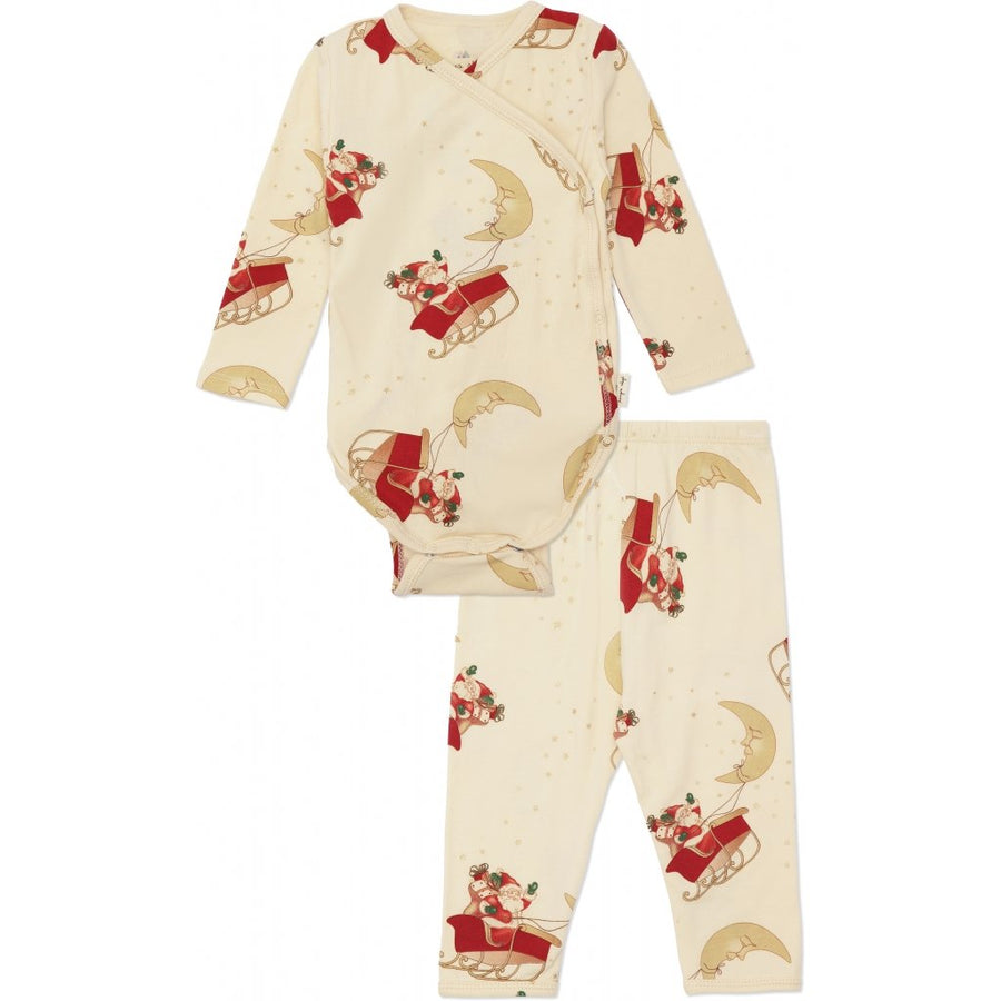 Newborn Organic Cotton Santa Claus Christmas Pajamas - Konges Slojd 