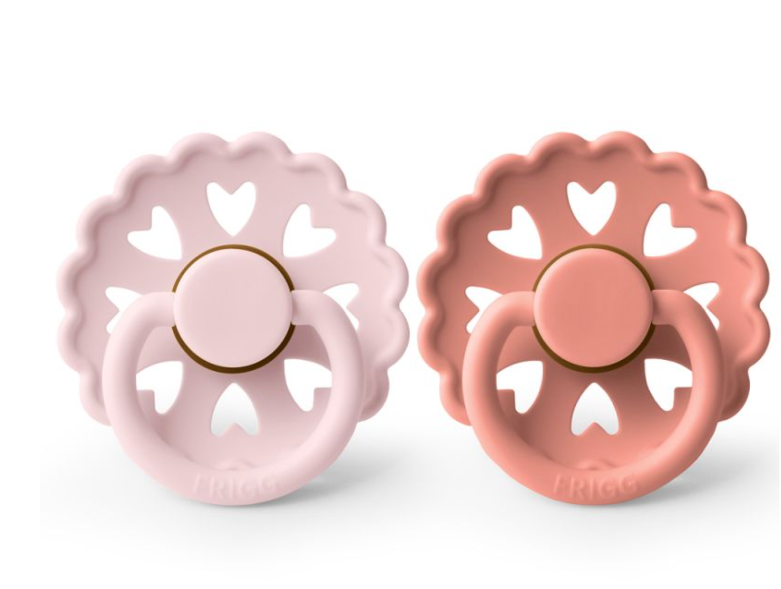 Pack of 2 natural rubber pacifiers Fairytale Queen/Princess T1 (0-6M) - FRIGG 