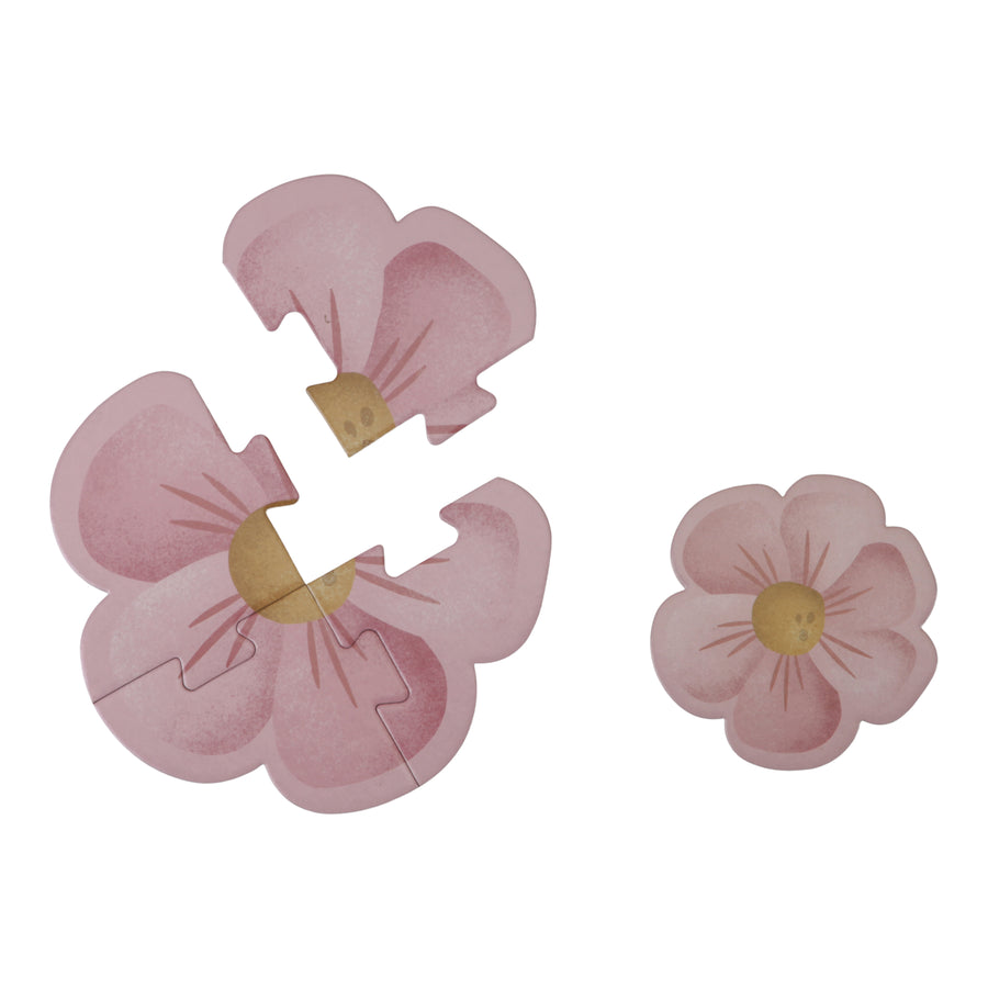 Flowers &amp; Butterflies 6-in-1 shape puzzle - Little Dutch 
