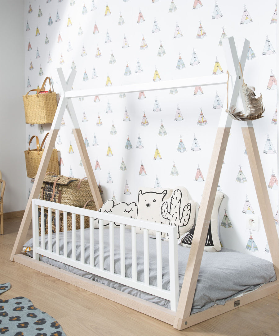 Teepee bed 70x140 White &amp; Natural - Childhome