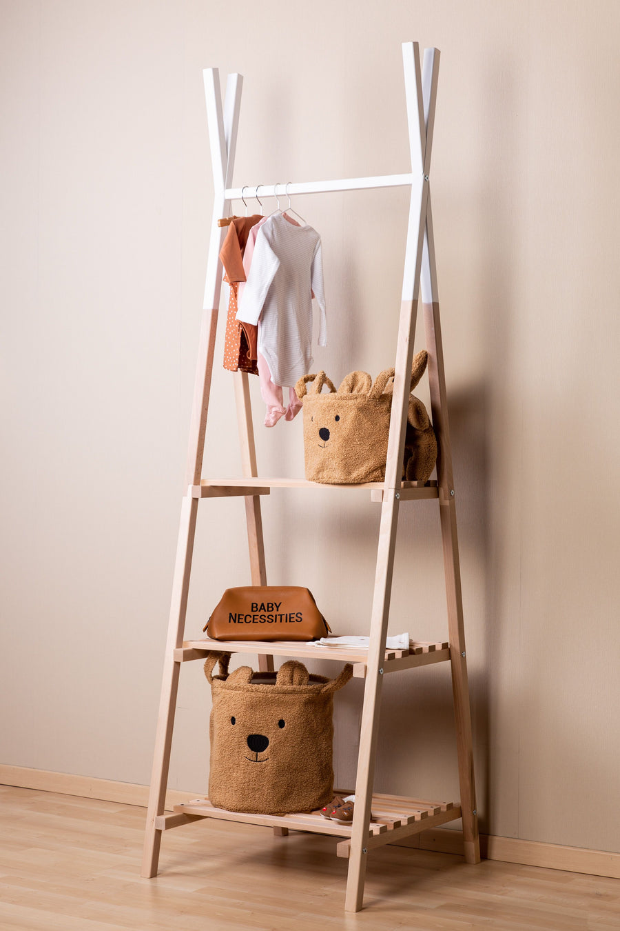 Large Teepee Coat Rack White &amp; Natural - Childhome