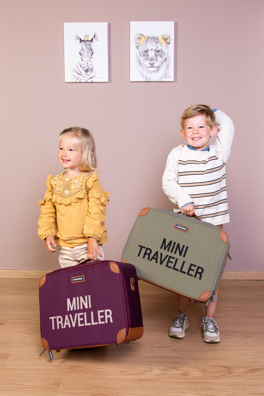 Valise Mini Traveller enfant Toile Kaki - Childhome