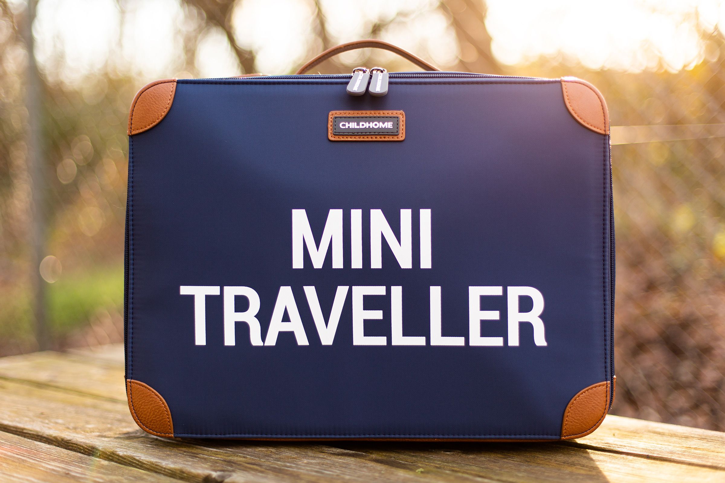 Mini Traveler suitcase for children Navy / White - Childhome 