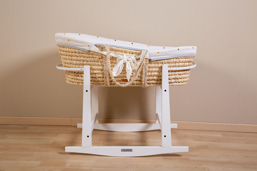 Rocking support for wooden bassinet White - Childhome 