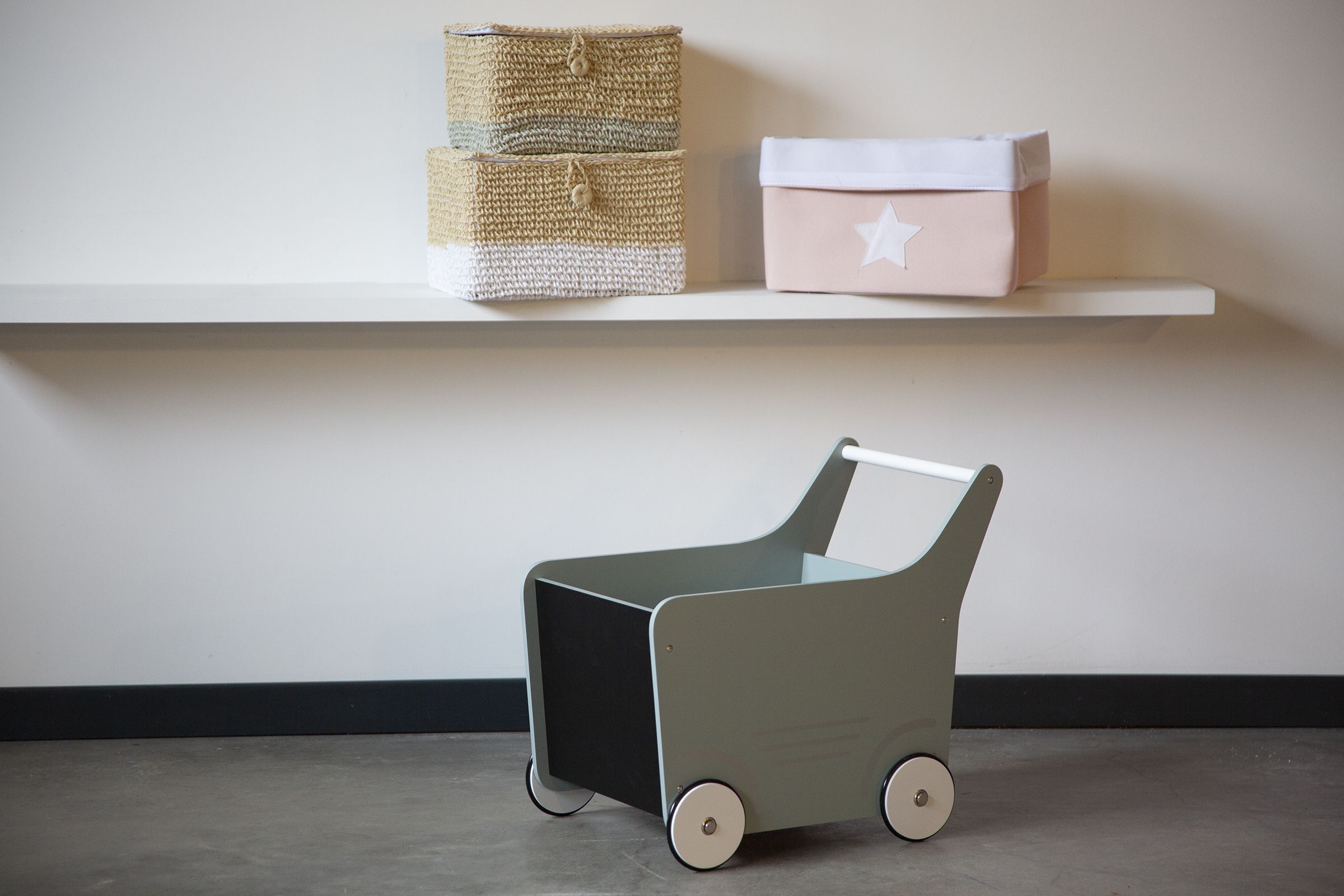 Houten Trolley / Drager Mint - Childhome