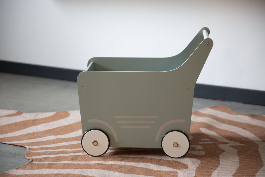 Mint wooden trolley / carrier - Childhome