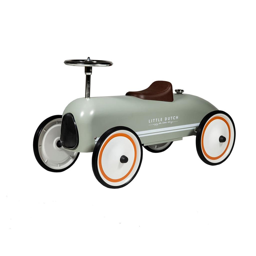 Retro Roller Car Olijf - Little Dutch