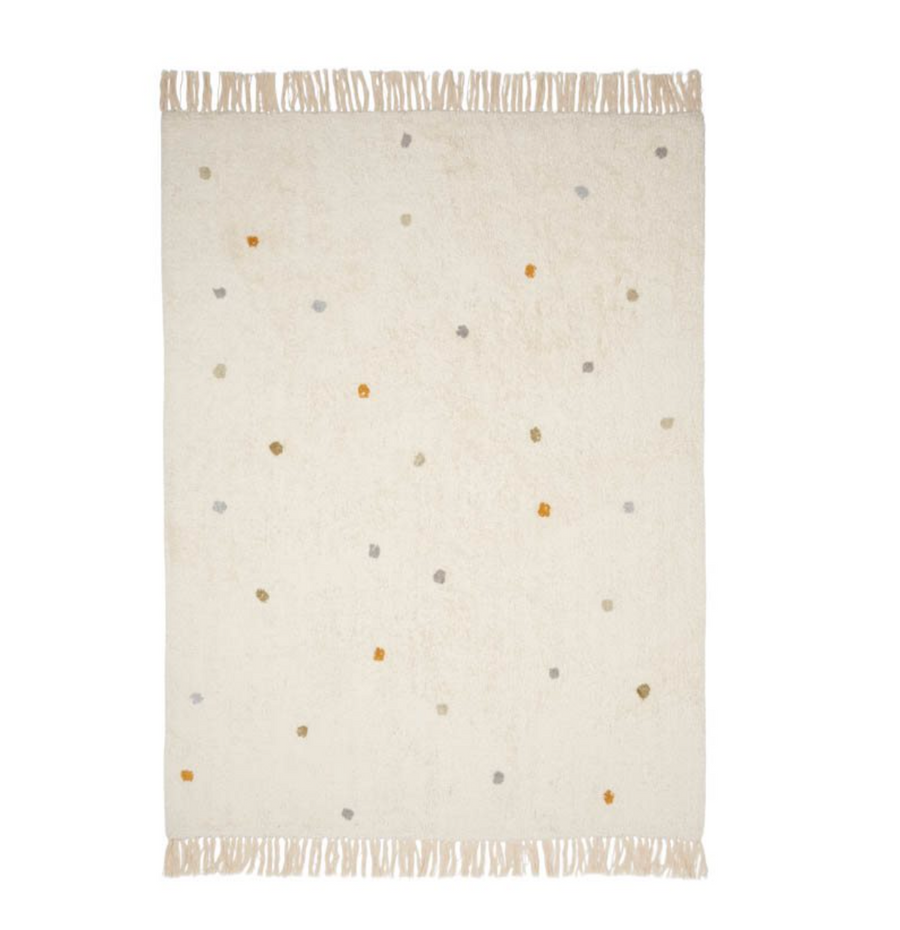 Dot Mixed Blue washable rug - Little dutch
