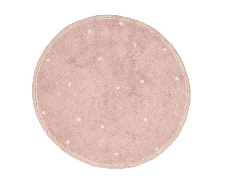 Tapis lavable Pure Pink Dot - Little dutch