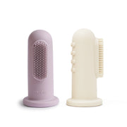 Finger toothbrush (2 pcs) | Soft Lilac/Ivory - Mushie 