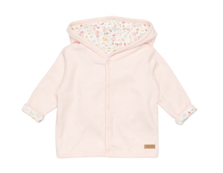 Flowers &amp; Butterflies/Pink reversible jacket - Little Dutch