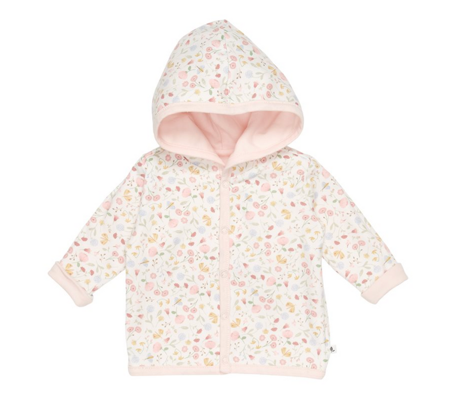 Flowers &amp; Butterflies/Pink reversible jacket - Little Dutch