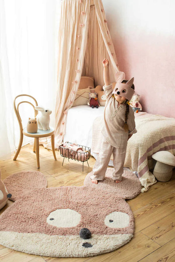 Washable wool rug Miss Mighty Mouse - Lorena Canals x Edgar Plans 