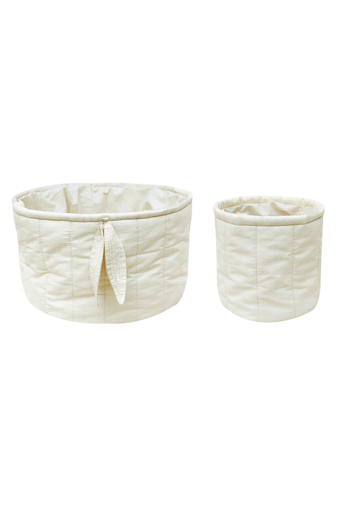 Set of two Natural quilted baskets - Lorena Canals 