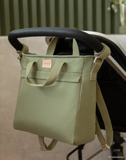 Sac à dos à langer imperméable Baby on the go | Olive Green - Nobodinoz