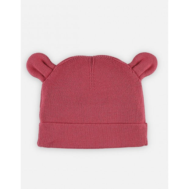 Pink organic knit hat - Noukie's 