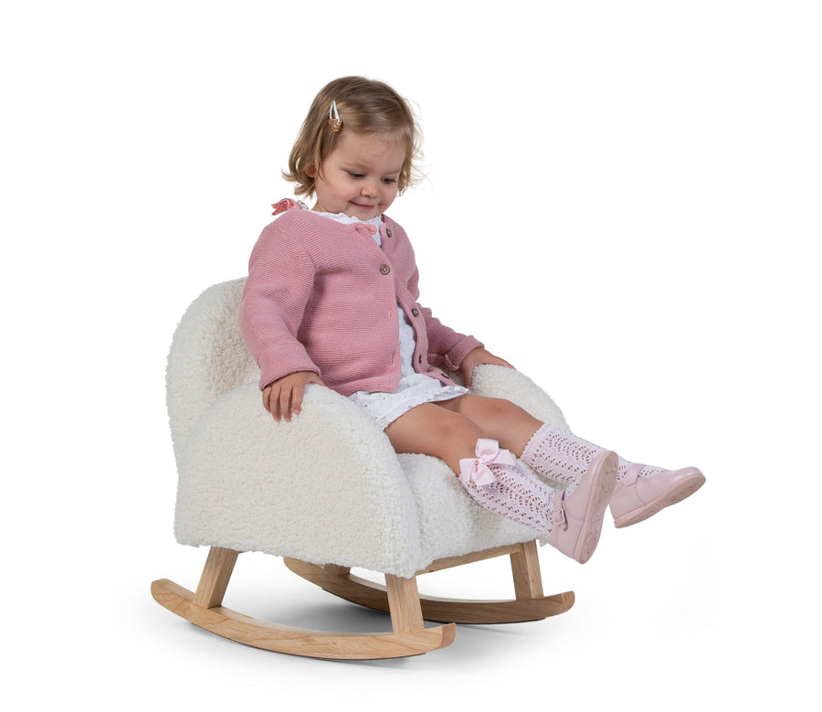Chaise à bascule pour enfants Teddy Écru / Naturel - Childhome – Comptoir  des Kids