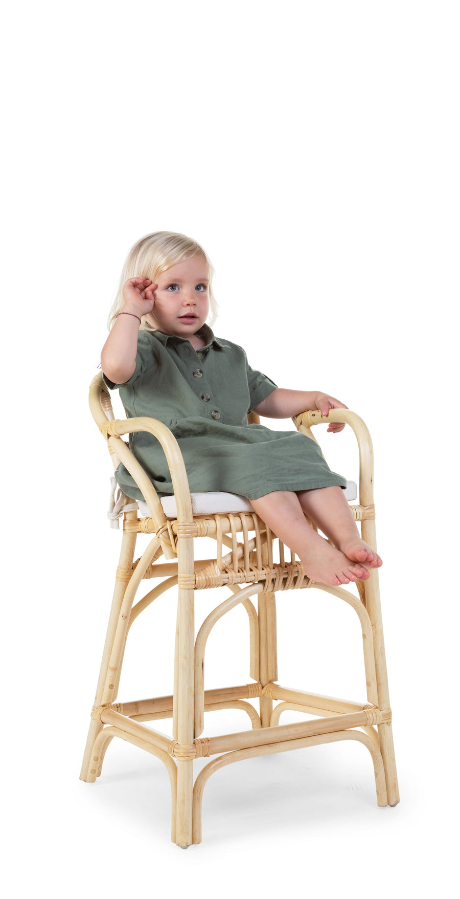 Chaise haute Montana Junior + Coussin Naturel - Childhome – Comptoir des  Kids
