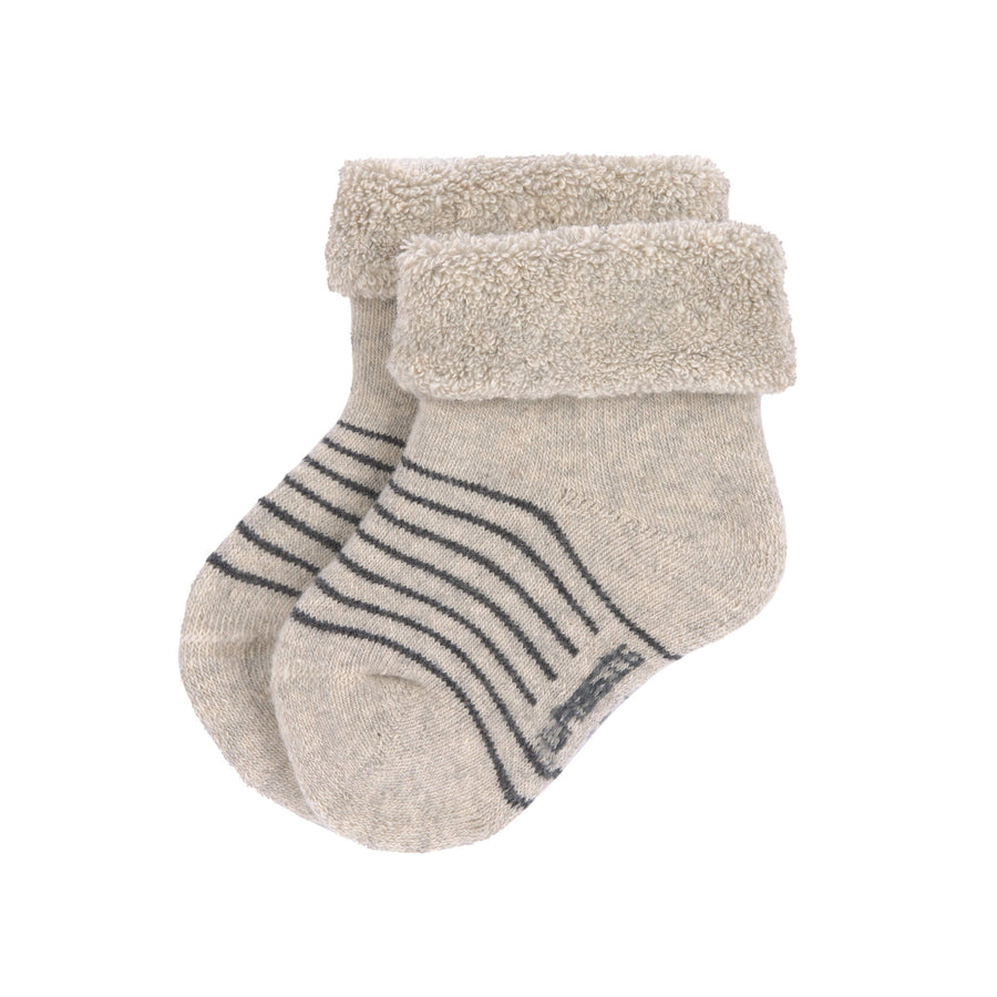 Set van 3 grijze newborn sokken van biologisch katoen - Lassig