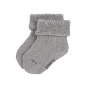 Pack of 3 gray organic cotton newborn socks - Lassig 