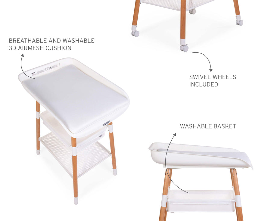 Evolux changing table | Natural/White - Childhome 