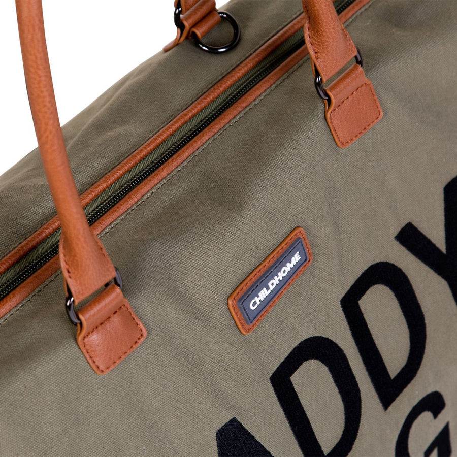 Daddy Bag changing bag Khaki Canvas - Childhome – Comptoir des Kids