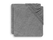 Pack of 2 Sponge changing mat covers 50x70cm | Storm Gray - Jollein