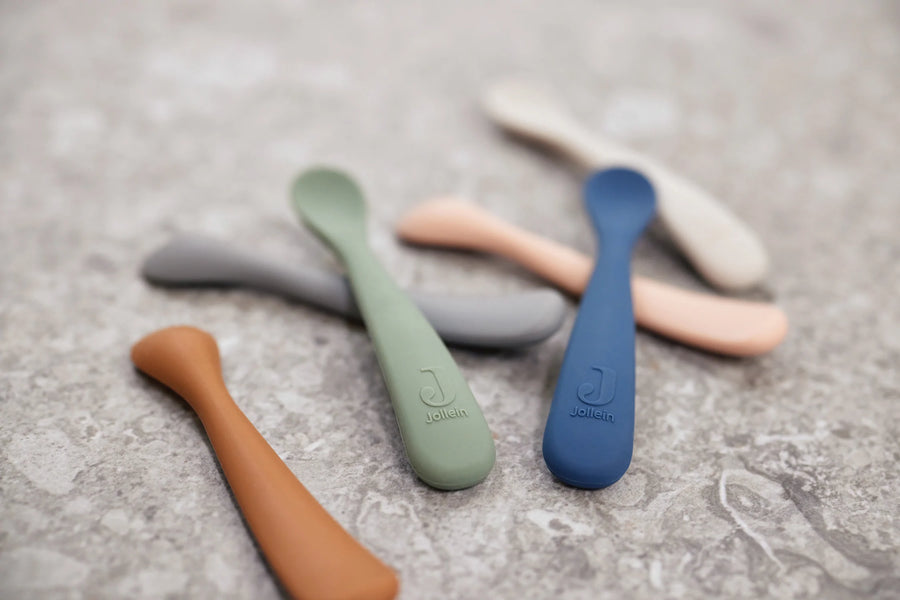 Silicone spoons (2pcs) Storm Gray - Jollein