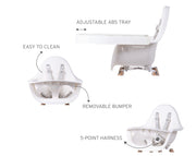 Evolu evolutionary high chair Natural / White - Childhome 