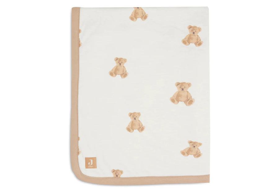 Jersey Crib Blanket 75x100cm Teddy Bear - Jollein