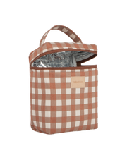 Hyde Park insulated bag for baby bottle and lunch | Terracotta Checks - Nobodinoz 