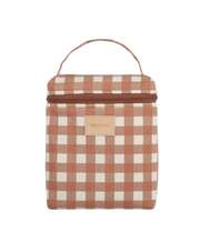 Hyde Park insulated bag for baby bottle and lunch | Terracotta Checks - Nobodinoz 