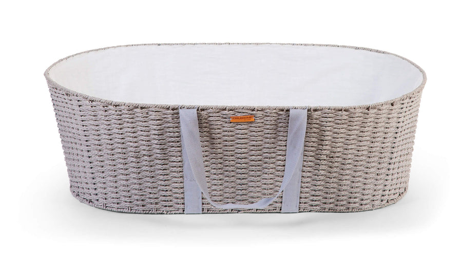 Moses basket + Lining + Handles + Mattress included | Gray - Childhome 