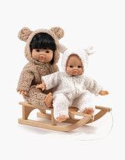 Pépète wooden sled for doll - Minikane