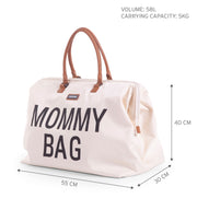 Mommy Bag Large - Écru / Noir