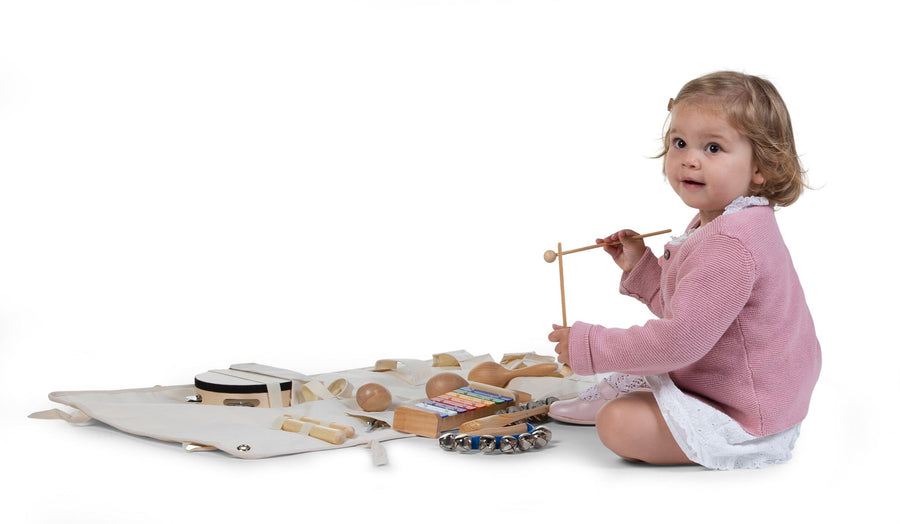 Muziekset 8 Instrumenten + Opvouwbare Canvas Organizer - Childhome