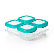 Freezer boxes 4 x 120ml Teal - OXO TOT 