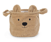 Brown Teddy storage basket Small - Childhome