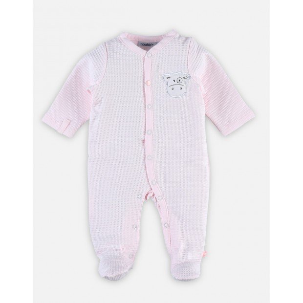 Pyjama om lekker te slapen in jersey van biologisch katoen Roze - Noukies