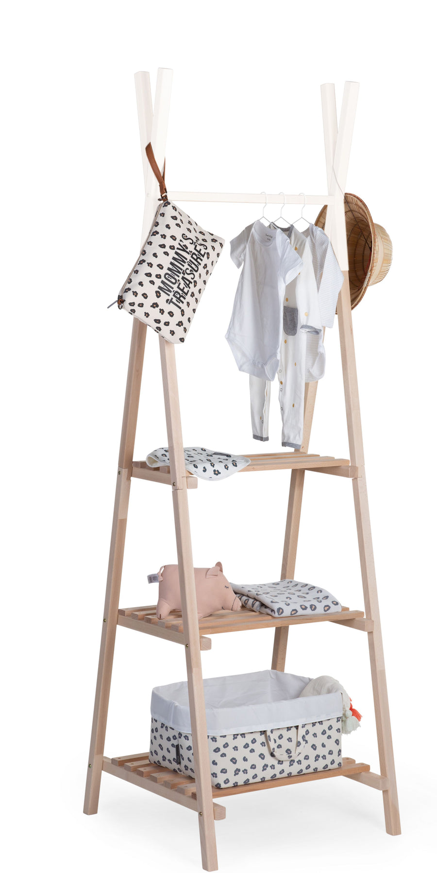 Large Teepee Coat Rack White &amp; Natural - Childhome