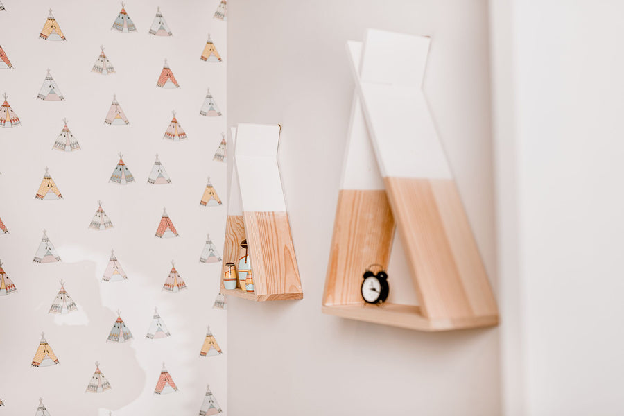 Small teepee shelf White &amp; Natural - Childhome